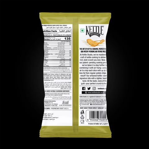 AIR FRIED POTATO CHIPS SPICY DILL PICKLE PACK OF 3